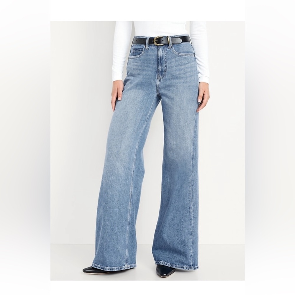 Old Navy Extra High-Rise Super Wide Leg Jeans - tall